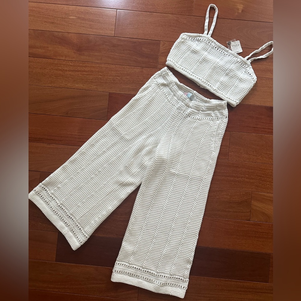 Free People Stanza Fauxchet Sweater Set Size Small